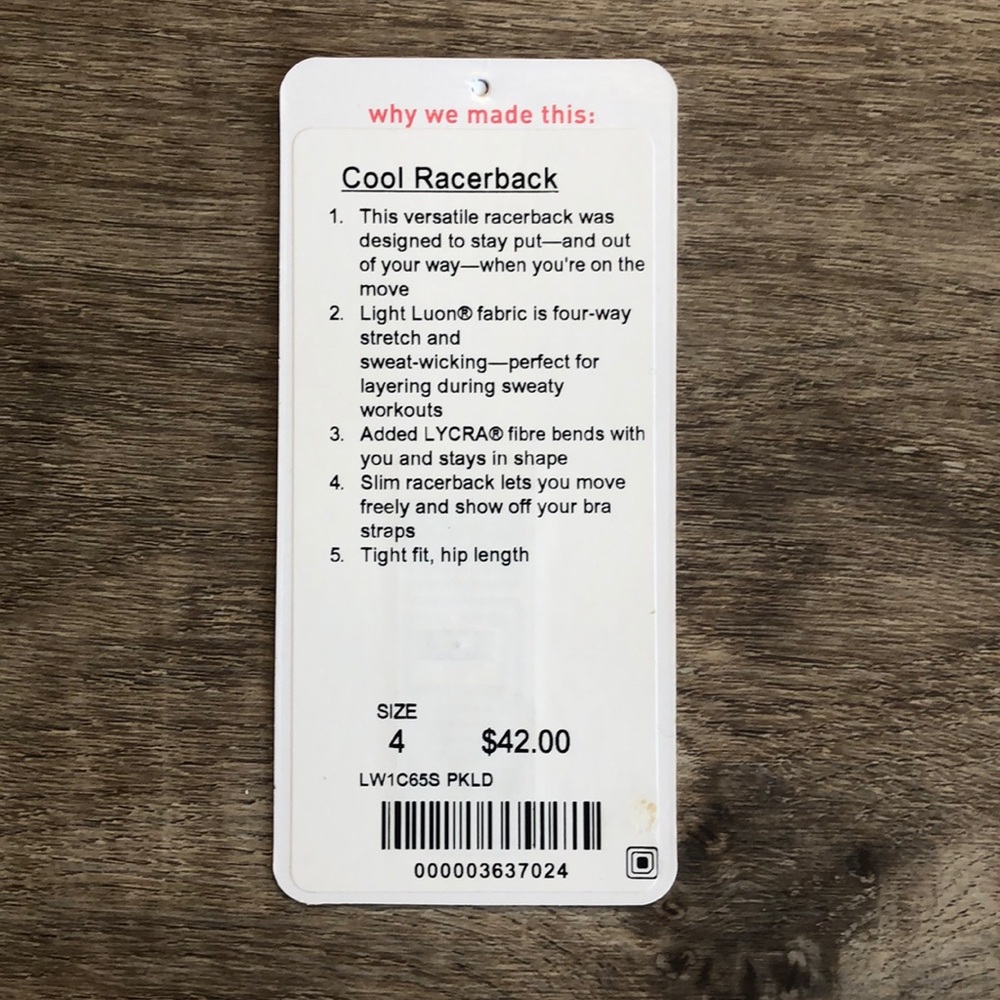 Lululemon Cool Racerback Tank - Picture 3 of 3